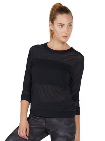 Tara Crewneck - Black Power Mesh