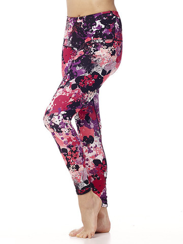 Popular Karma Pink Floral Mix Printed Head Turing Kata Tight Activewear made with Quick-Dry, Wicking Fabric