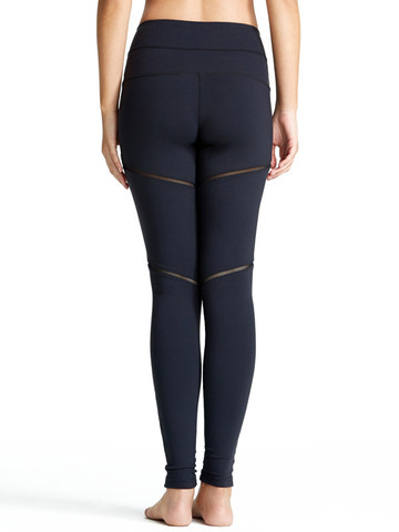 Yoga Stretch Fitted Performance Legging Wicking Breathable Mesh Lines Leggings Tight Good Karma made in Canada