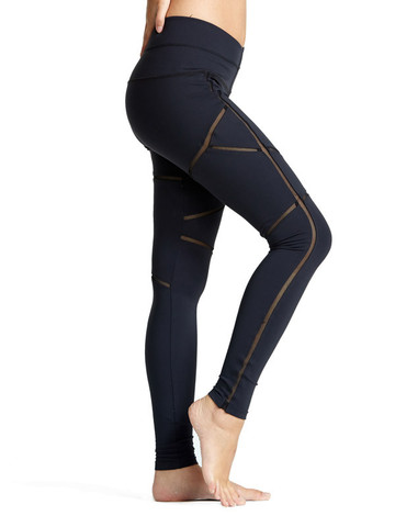 Black Bonnie Tight Legging with perfectly placed mesh lines make you look good during yoga workout